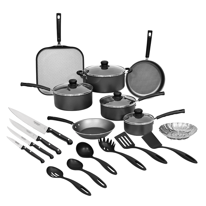 Batería de Cocina PrimaWare Tramontina + Juego de Cuchillos